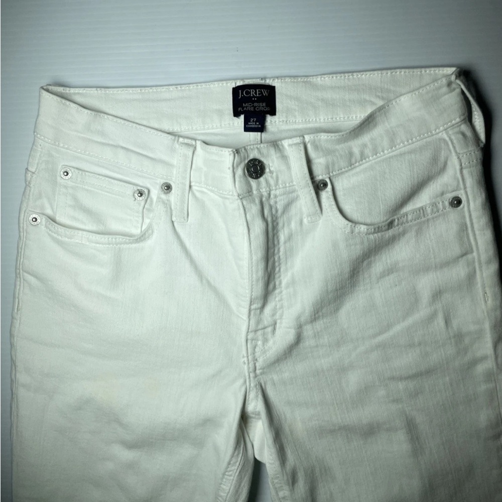 J. Crew Cream Mid Rise Jeans - Picture 2 of 7
